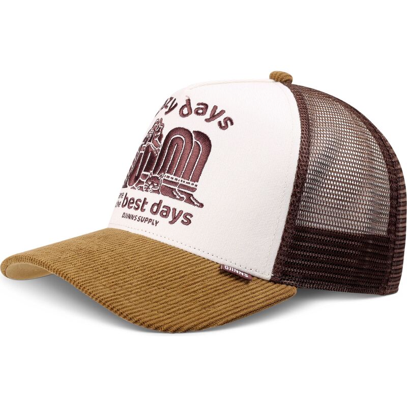 casquette-trucker-marron-et-blanche-hft-lazy-days-djinns