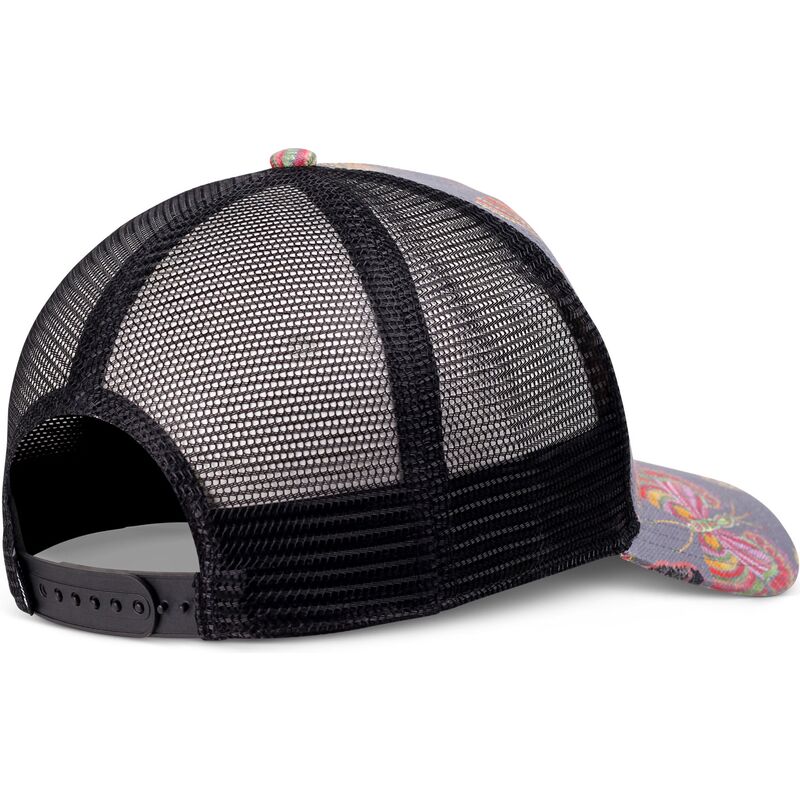 casquette-trucker-multicolore-et-noire-hft-butterfly-linen-djinns