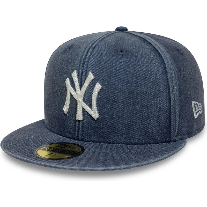 casquette-plate-bleue-marine-ajustee-59fifty-washed-new-york-yankees-mlb-new-era