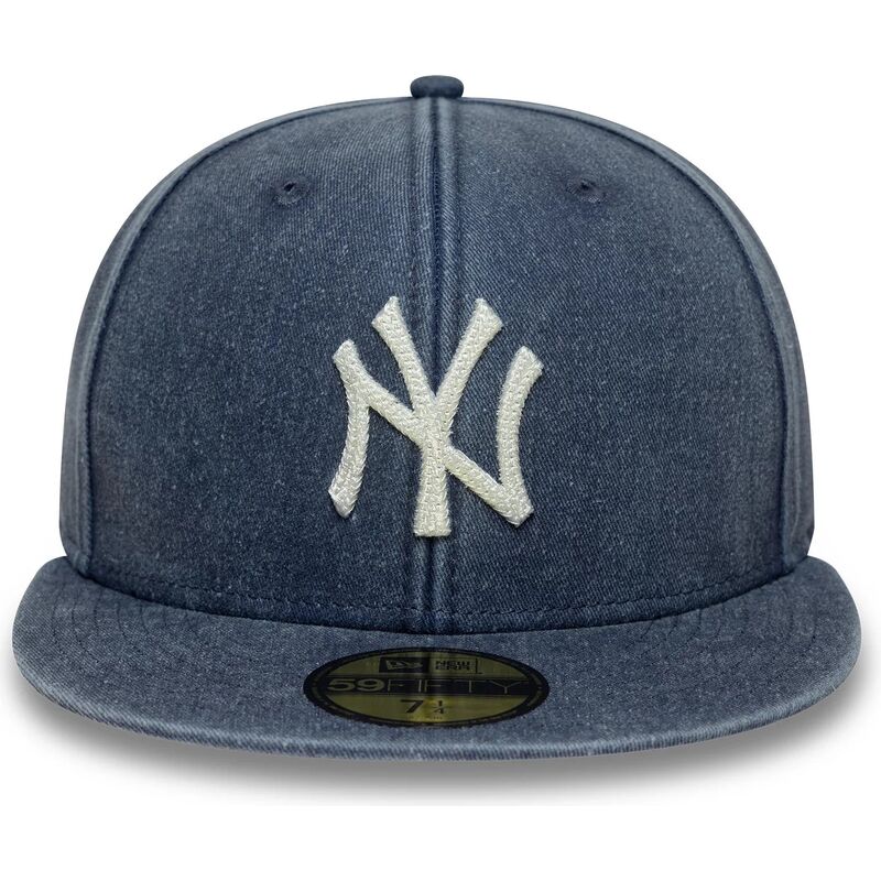casquette-plate-bleue-marine-ajustee-59fifty-washed-new-york-yankees-mlb-new-era