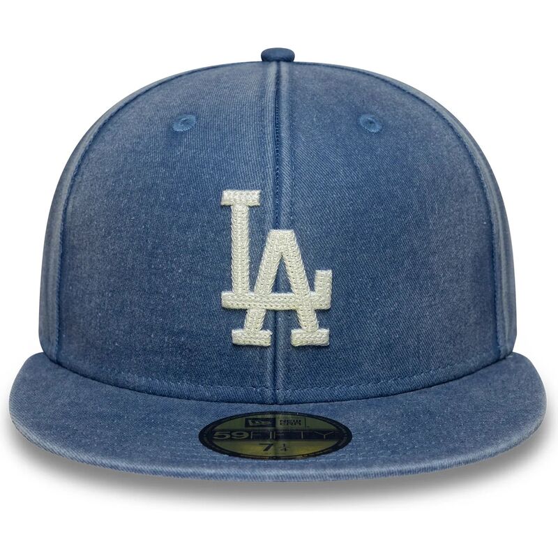 casquette-plate-bleue-ajustee-59fifty-washed-los-angeles-dodgers-mlb-new-era