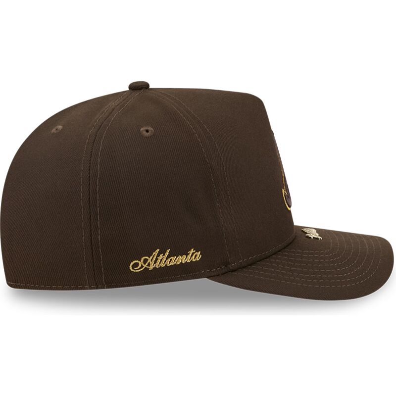casquette-courbee-marron-snapback-9fifty-a-frame-precurvedvisor-pin-atlanta-braves-mlb-new-era