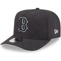 casquette-courbee-noire-snapback-avec-logo-noir-9fifty-a-frame-precurved-checkered-boston-red-sox-mlb-new-era