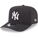 casquette-courbee-noire-snapback-9fifty-a-frame-precurved-checkered-new-york-yankees-mlb-new-era