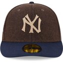 casquette-courbee-marron-et-bleue-ajustee-59fifty-precurved-new-york-yankees-mlb-new-era