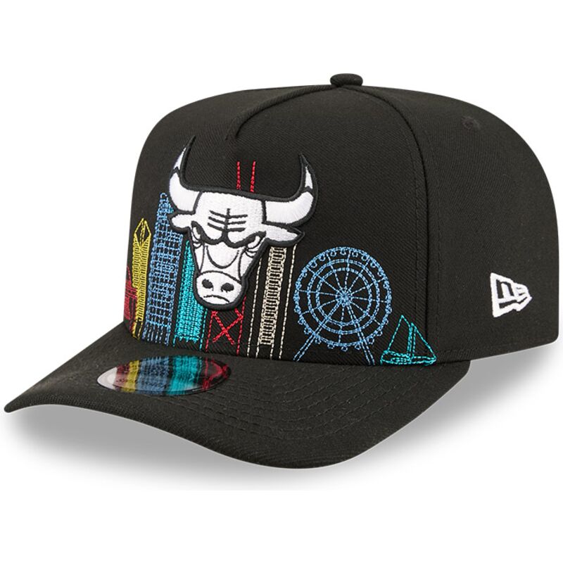 casquette-courbee-noire-snapback-9fifty-a-frame-precurved-skyline-chicago-bulls-nba-new-era casquette-courbee-noire-snapback-9fifty-a-frame-precurved-skyline-chicago-bulls-nba-new-era
