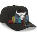 casquette-courbee-noire-snapback-9fifty-a-frame-precurved-skyline-chicago-bulls-nba-new-era