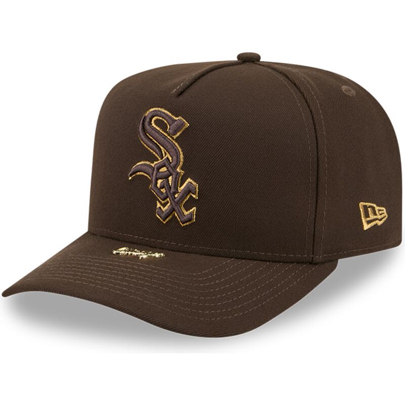 casquette-courbee-marron-snapback-9fifty-a-frame-precurved-visor-pin-chicago-white-sox-mlb-new-era casquette-courbee-marron-snapback-9fifty-a-frame-precurved-visor-pin-chicago-white-sox-mlb-new-era