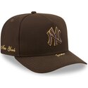 casquette-courbee-marron-snapback-9fifty-a-frame-precurved-visor-pin-new-york-yankees-mlb-new-era