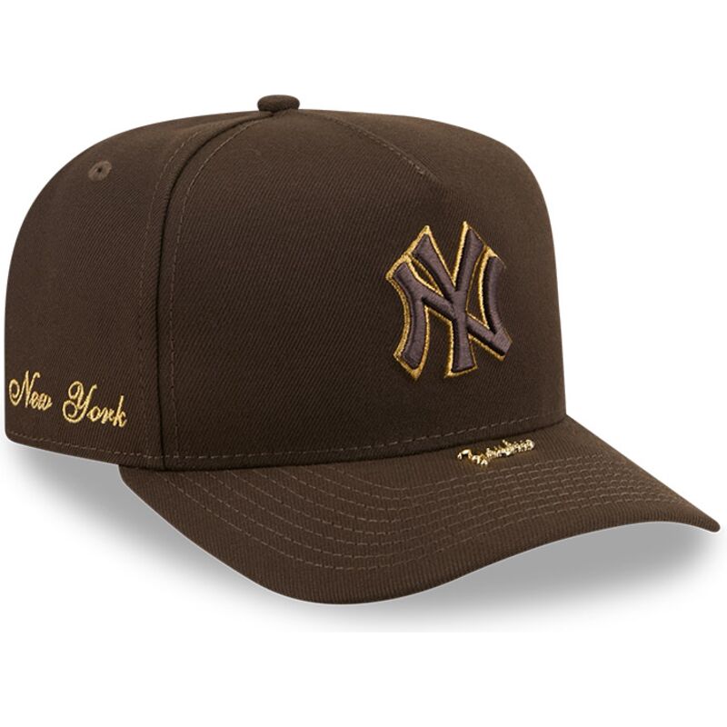 casquette-courbee-marron-snapback-9fifty-a-frame-precurved-visor-pin-new-york-yankees-mlb-new-era