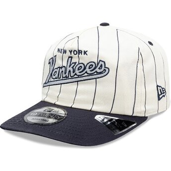 Casquette courbée bleue marine et blanche snapback 19TWENTY Pinstripe New York Yankees MLB New Era