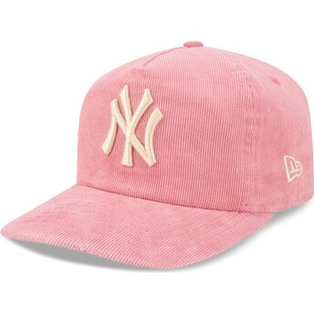 Casquette courbée rose ajustable 19TWENTY Precurved Corduroy Pastel New York Yankees MLB New Era