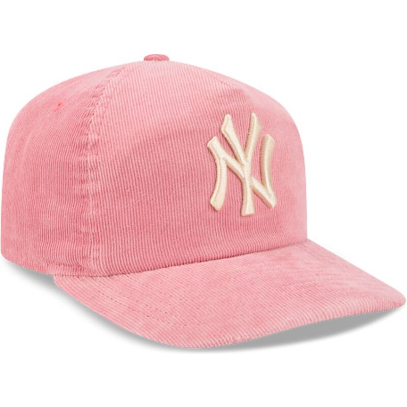 casquette-courbee-rose-ajustable-19twenty-precurved-corduroy-pastel-new-york-yankees-mlb-new-era