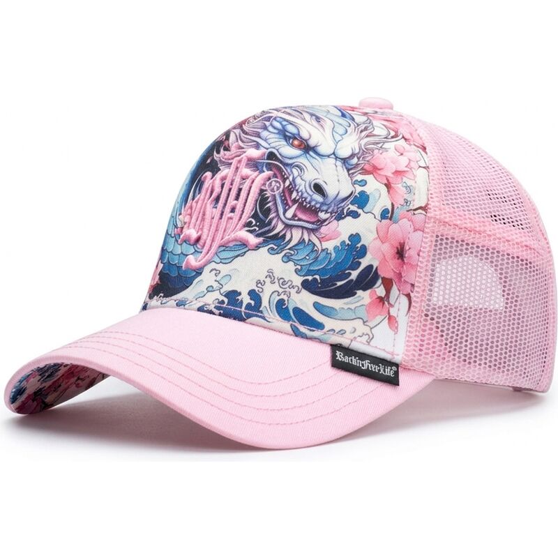 casquette-trucker-rose-n245-dragon-rocknfreelife