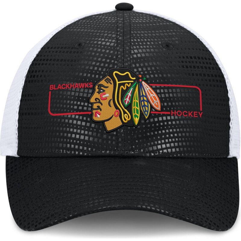 casquette-trucker-noire-et-blanche-structured-meshback-chicago-blackhawks-nhl-fanatics casquette-trucker-noire-et-blanche-structured-meshback-chicago-blackhawks-nhl-fanatics