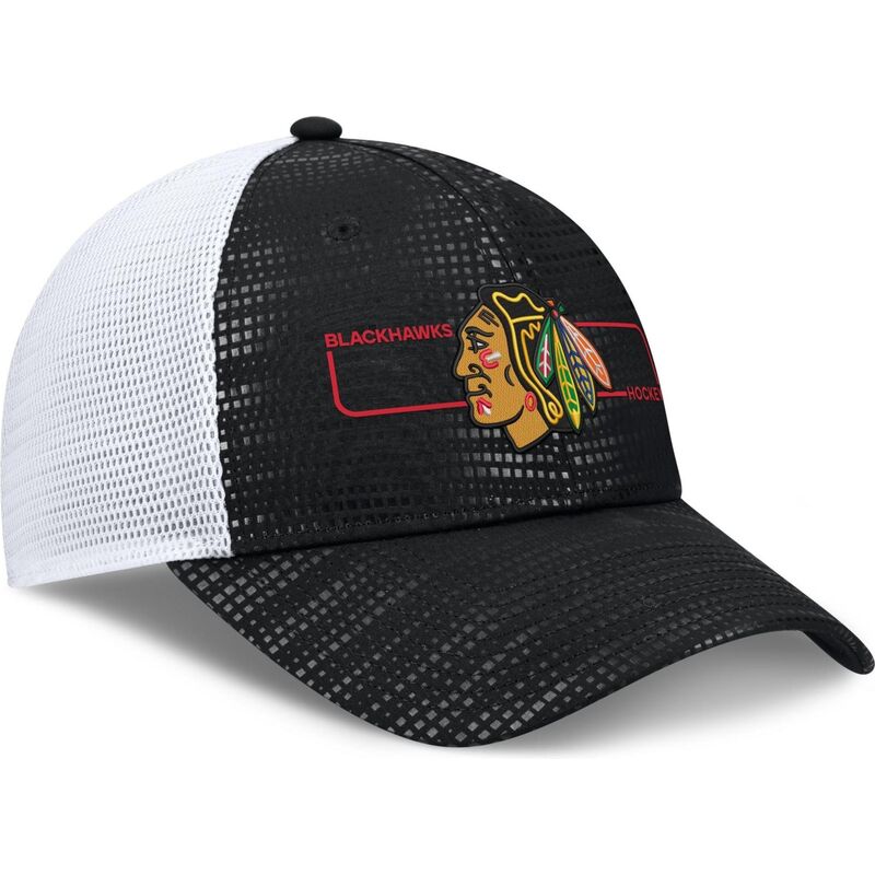 casquette-trucker-noire-et-blanche-structured-meshback-chicago-blackhawks-nhl-fanatics casquette-trucker-noire-et-blanche-structured-meshback-chicago-blackhawks-nhl-fanatics