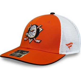 Casquette trucker orange et blanche Structured Mid-Crown Anaheim Ducks NHL Fanatics