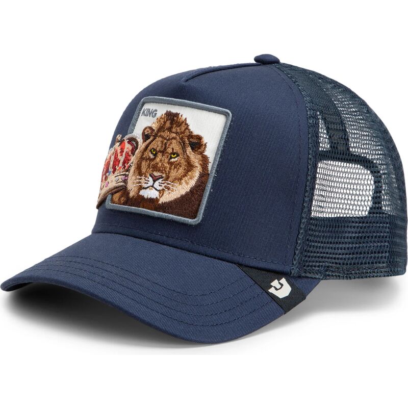 casquette-trucker-bleue-lion-royal-stay-royal-sidekick-the-farm-goorin-bros