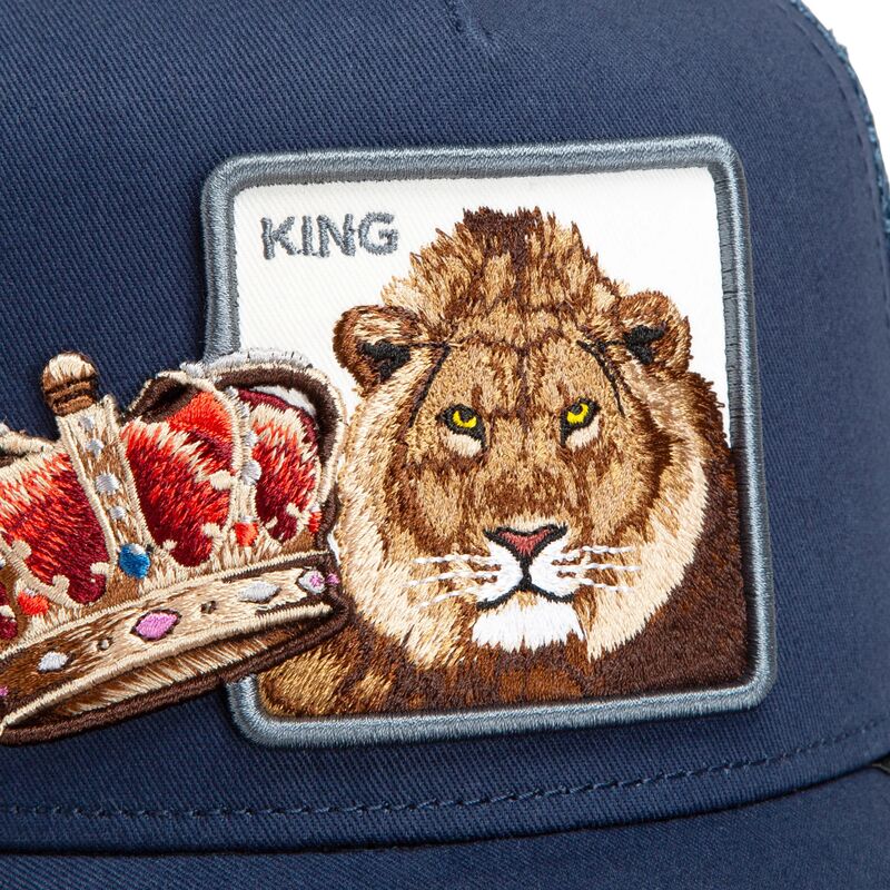 casquette-trucker-bleue-lion-royal-stay-royal-sidekick-the-farm-goorin-bros