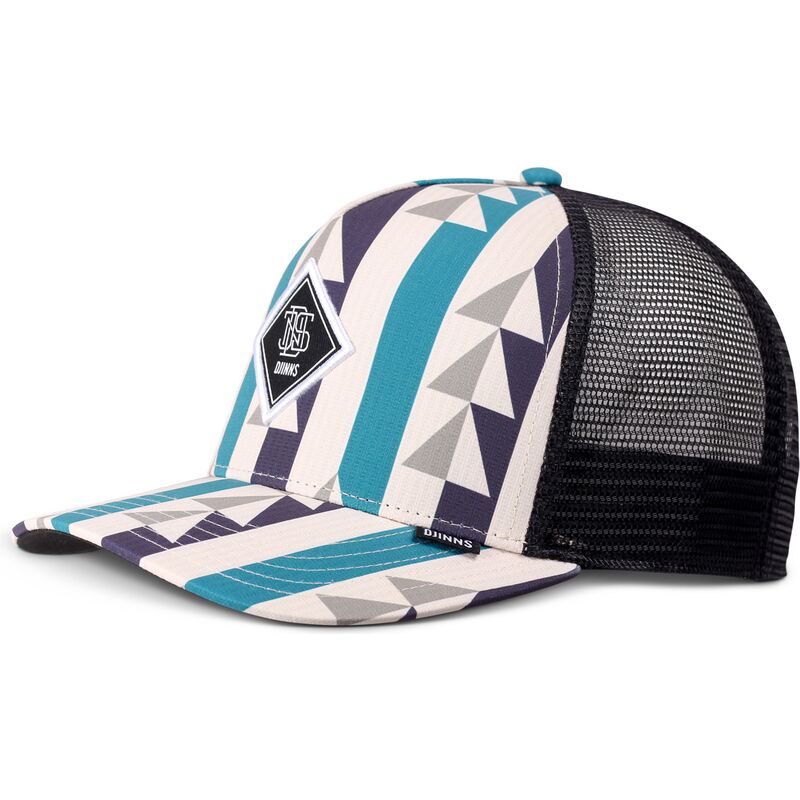 casquette-trucker-multicolore-et-noire-hft-bauhaus-aztek-djinns casquette-trucker-multicolore-et-noire-hft-bauhaus-aztek-djinns