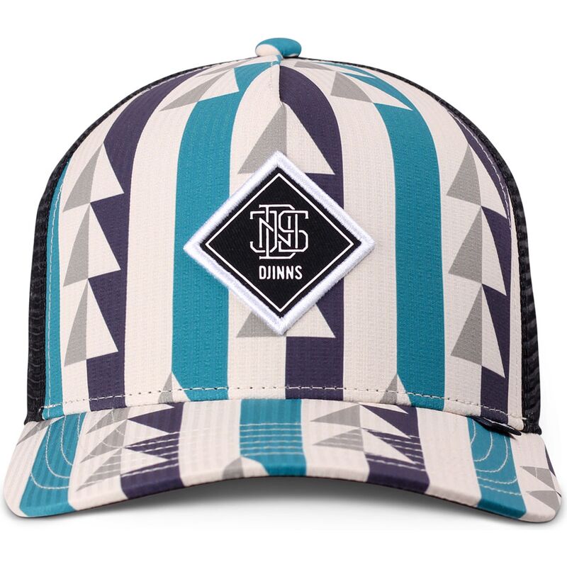 casquette-trucker-multicolore-et-noire-hft-bauhaus-aztek-djinns casquette-trucker-multicolore-et-noire-hft-bauhaus-aztek-djinns