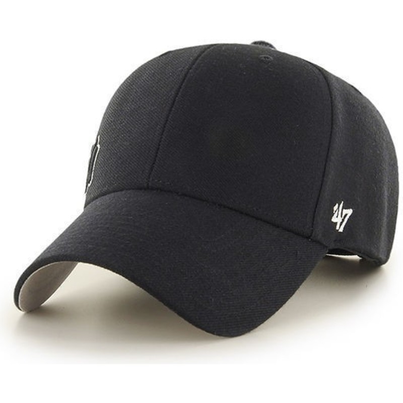 casquette-a-visiere-courbee-noire-unie-avec-petit-logo-mlb-newyork-yankees-47-brand