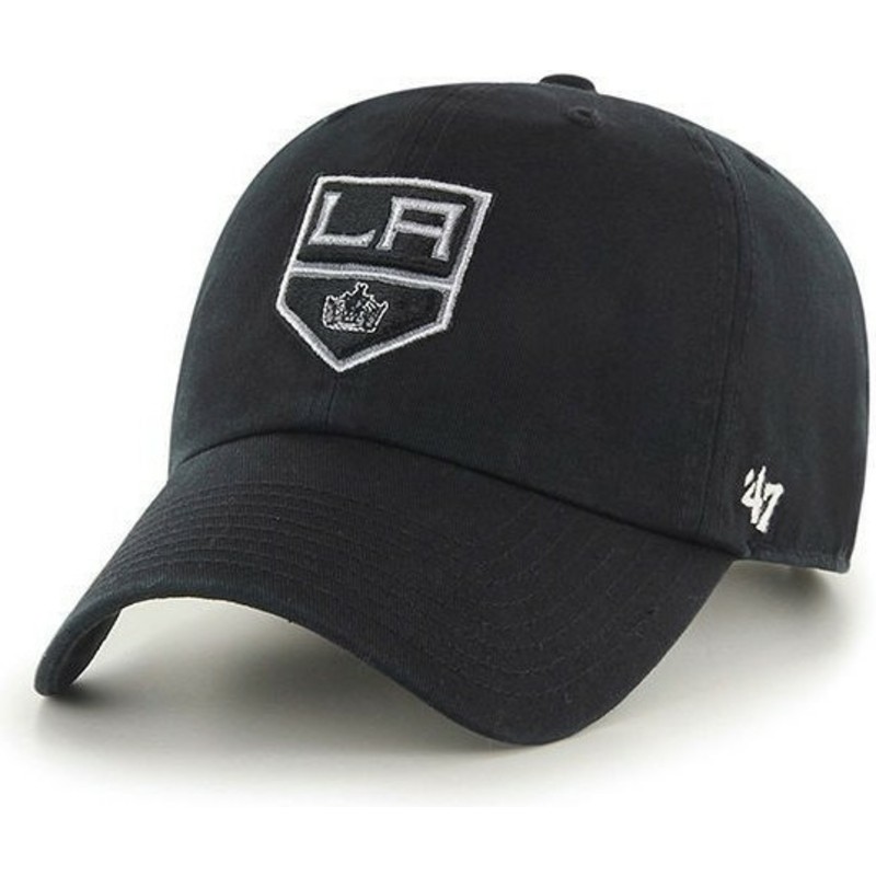 casquette-courbee-noire-los-angeles-kings-nhl-clean-up-47-brand
