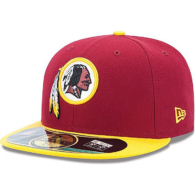 casquette-plate-rouge-ajustee-59fifty-authentic-on-field-game-washington-commanders-nfl-new-era