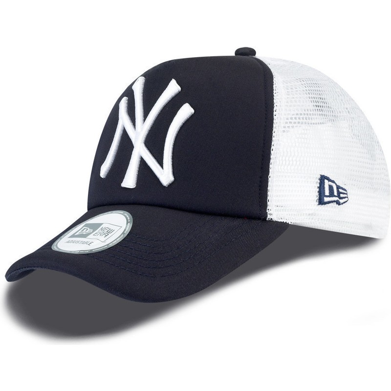 casquette-trucker-bleue-marine-clean-a-frame-new-york-yankees-mlb-new-era